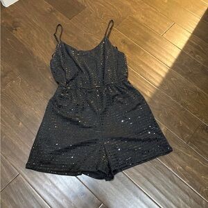 Black Sequin Mini Dress